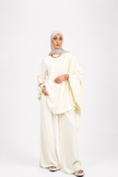 Asymmetrical Cape Set - Soft Butter