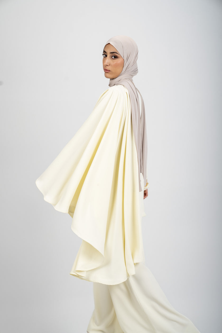 Asymmetrical Cape Set - Soft Butter