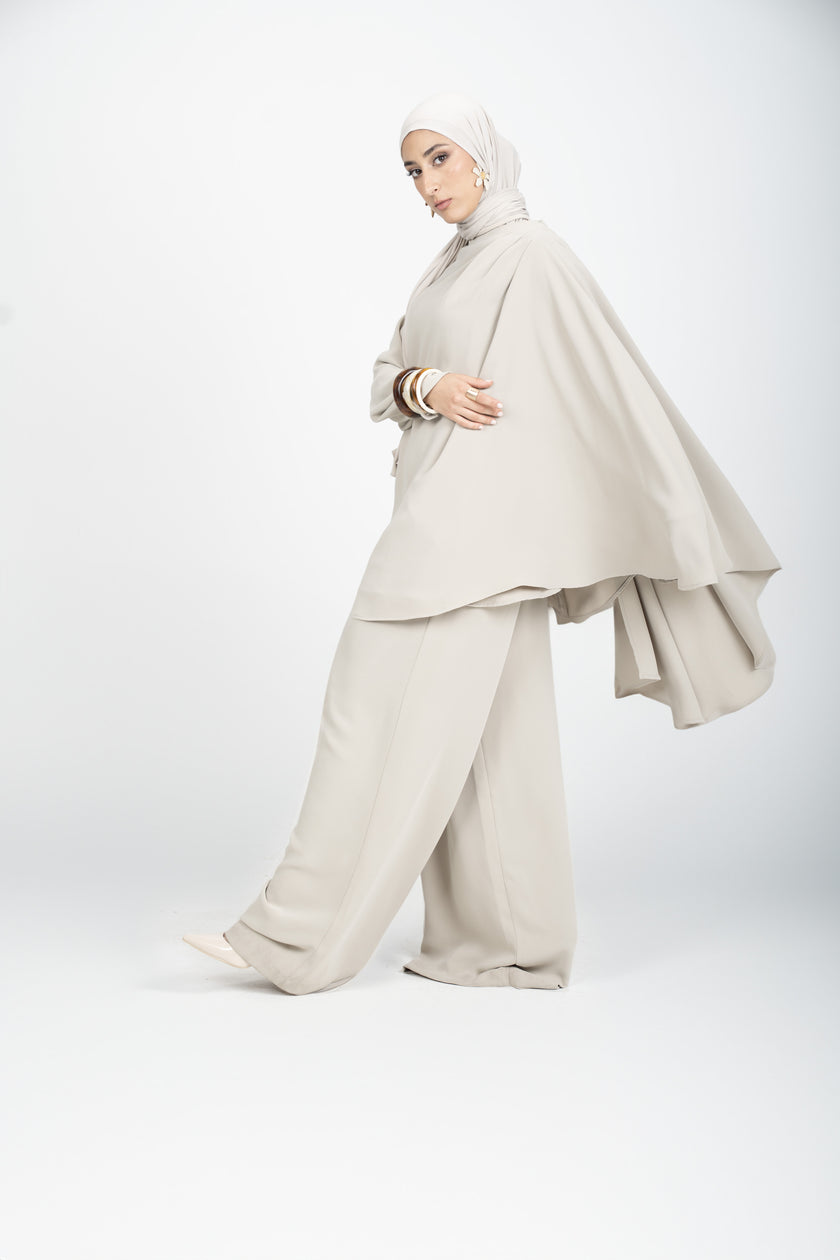 Fluid Tailored Pants - Moss Gray