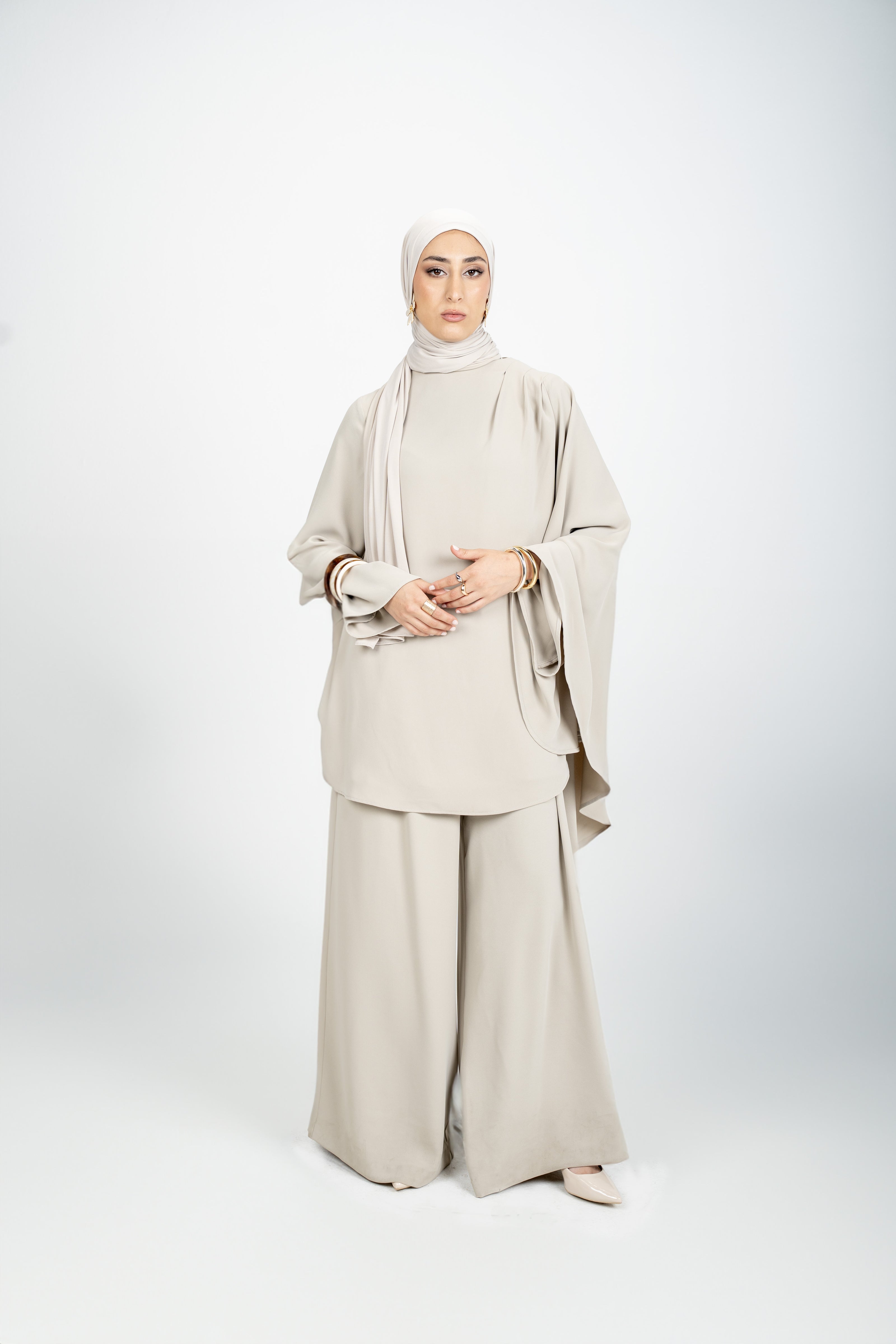 Fluid Tailored Pants - Moss Gray