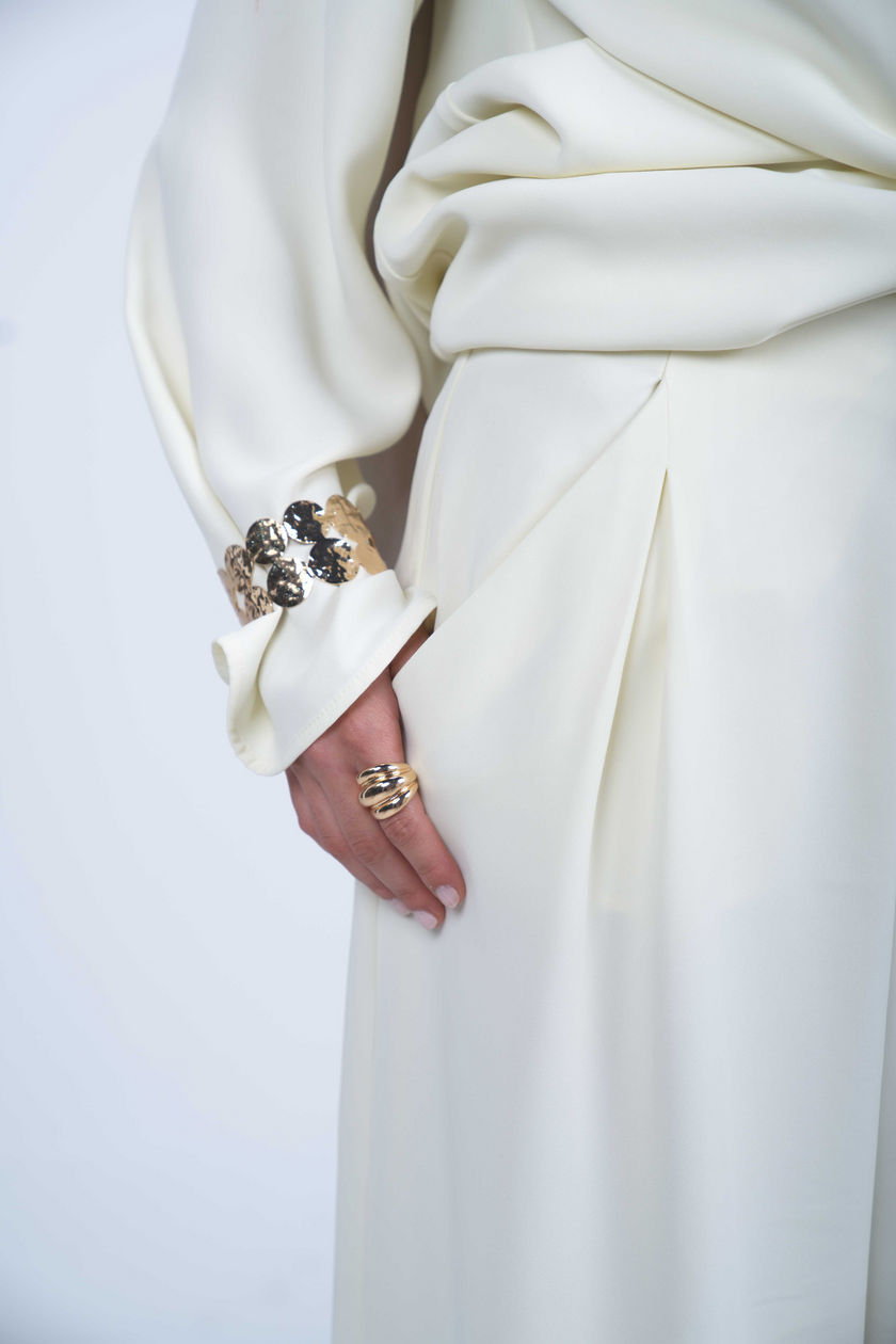 Fluid Tailored Pants - Soft Butter