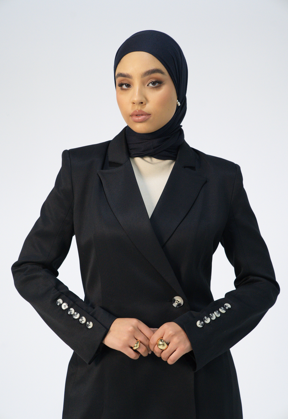 One-button tailored blazer