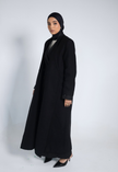 Long Wool Cardigan - Black