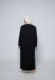 Long Wool Cardigan - Black
