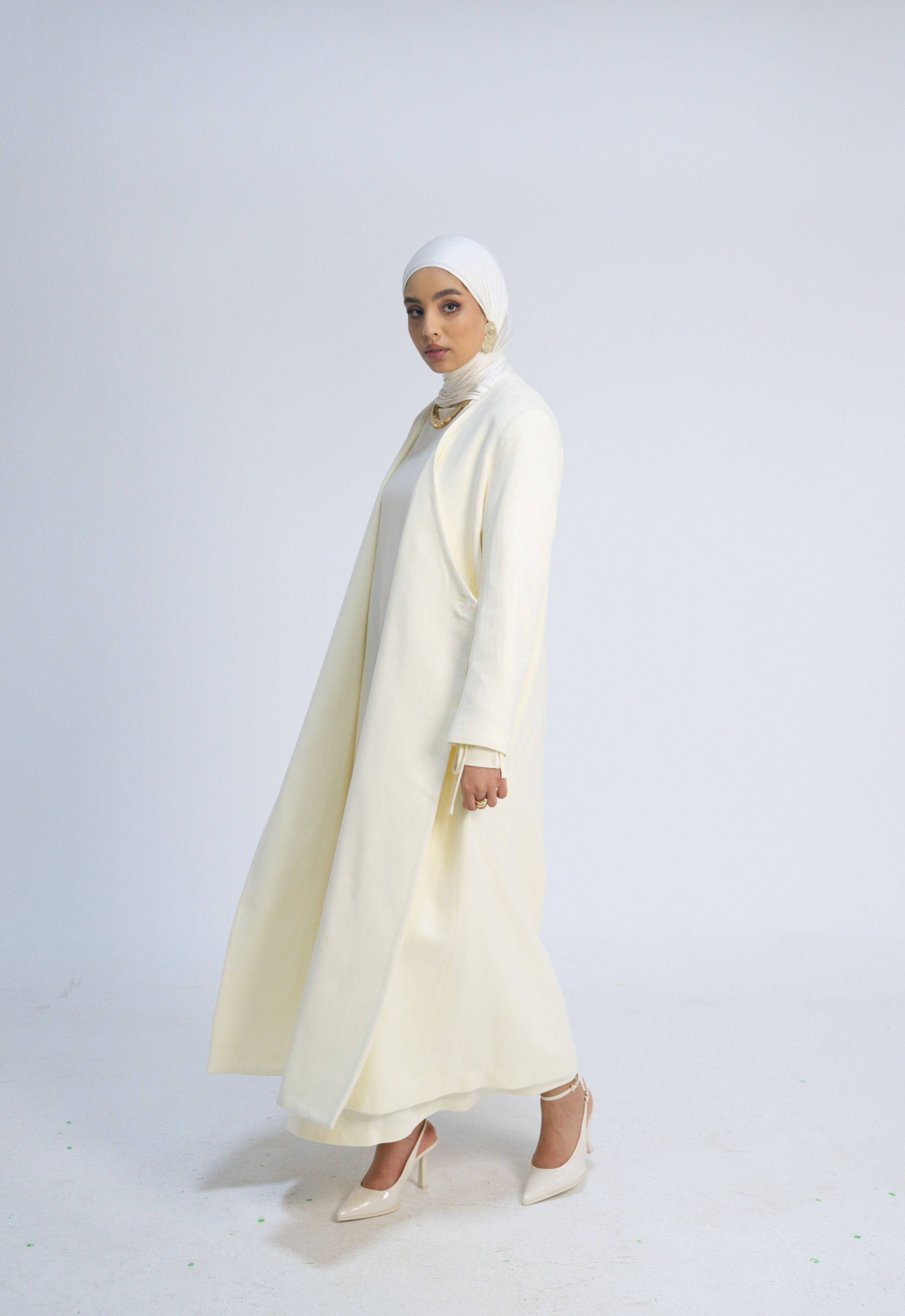 Long Wool Cardigan - Off White