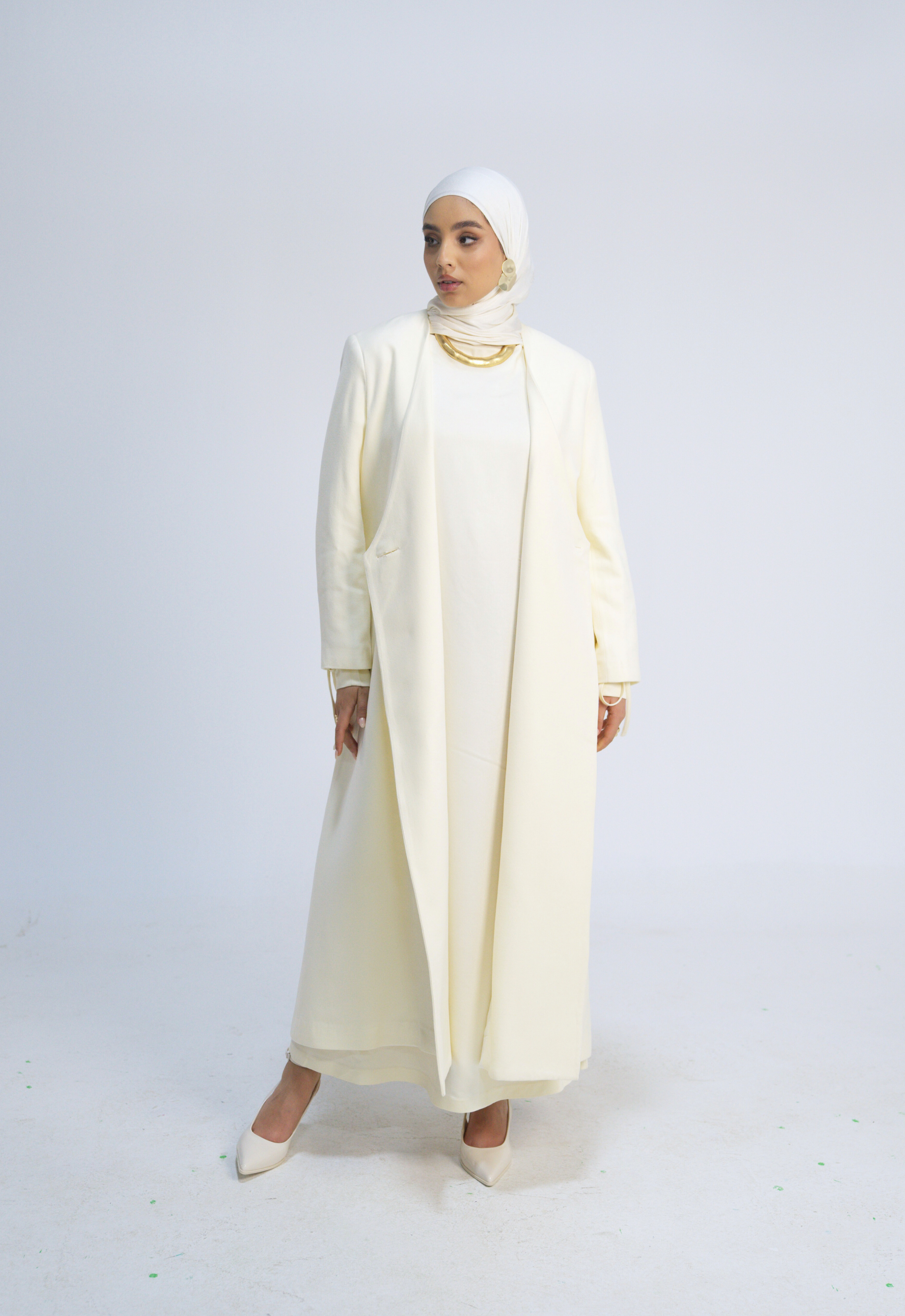Long Wool Cardigan - Off White