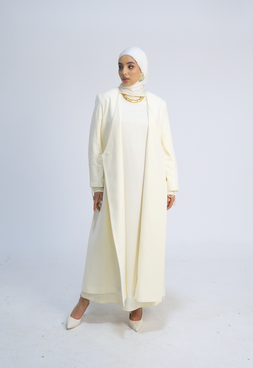Long Wool Cardigan - Off White